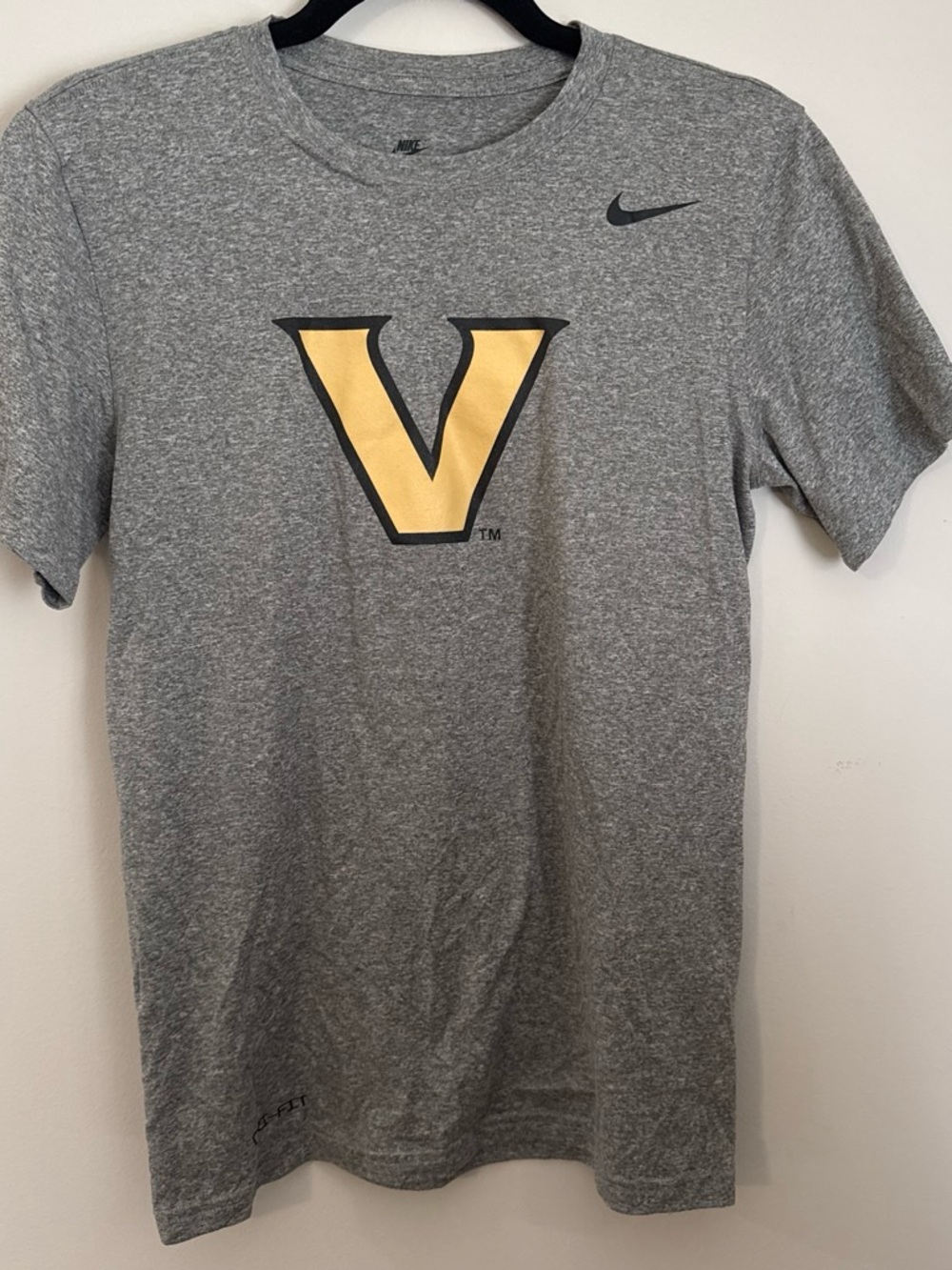 Nike Gray Heather Tee with Gold V Logo